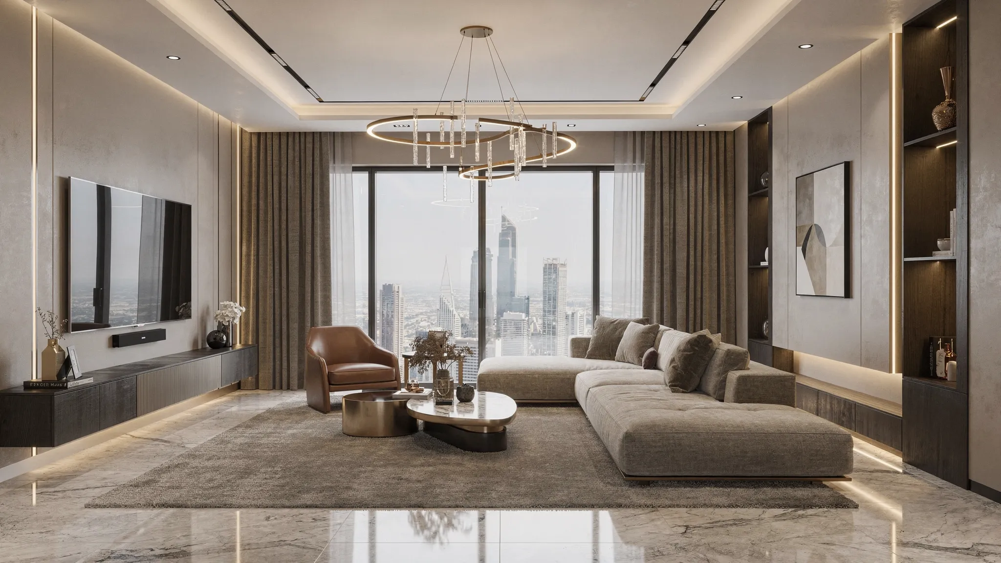interior designing work of apartment