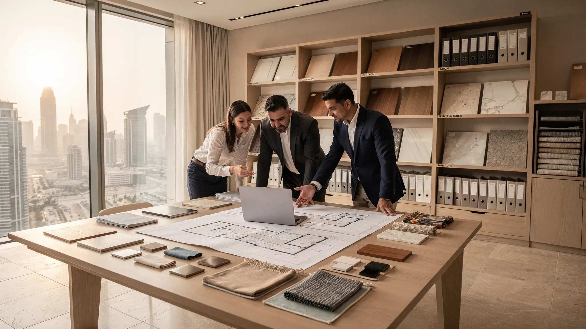 Aproject discussion at top company of interior in dubau