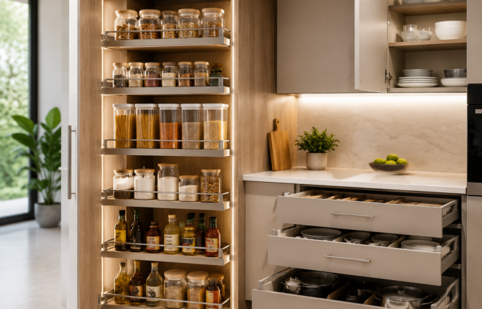 custom kitchen storage cabinet