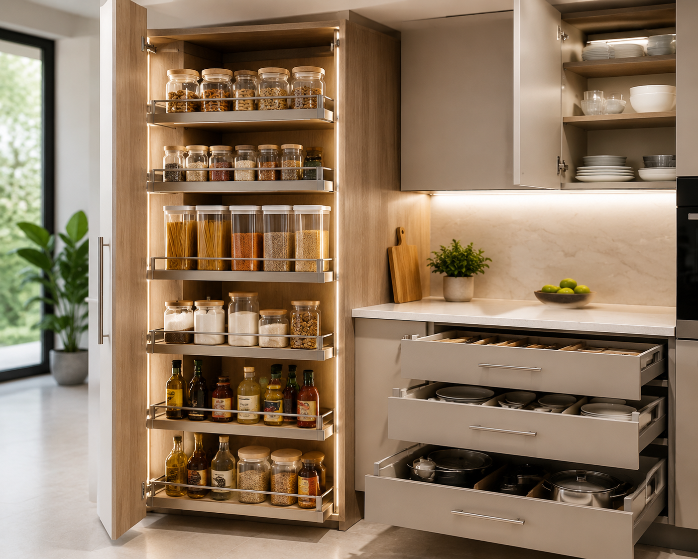 custom kitchen storage cabinet