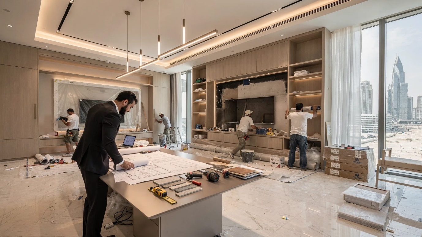 Renovation work of an apartment in progress