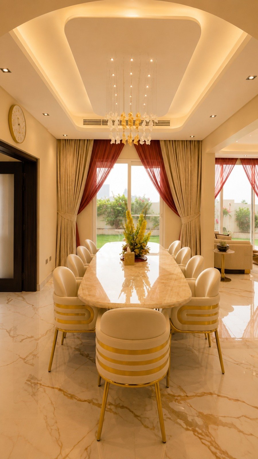 Villa dining room after renovation by Zyra Living Design in Dubai